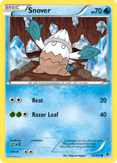 Snover Common card from Plasma Blast