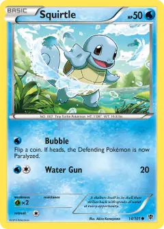 Squirtle Common card from Plasma Blast