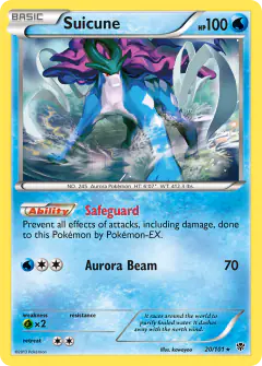 Suicune Rare card from Plasma Blast