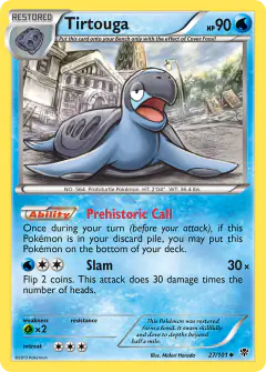 Tirtouga Uncommon card from Plasma Blast
