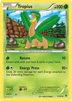 Tropius Uncommon card from Plasma Blast