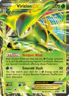 Virizion-EX Rare Holo EX card from Plasma Blast