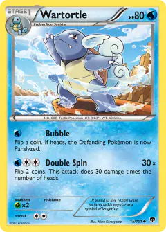 Wartortle Uncommon card from Plasma Blast