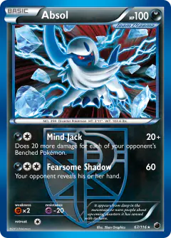 Absol Rare Holo card from Plasma Freeze
