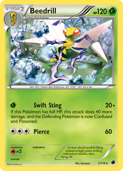Beedrill Rare card from Plasma Freeze