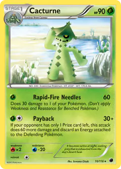 Cacturne Rare card from Plasma Freeze