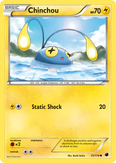 Chinchou Common card from Plasma Freeze