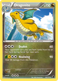 Dragonite Rare Holo card from Plasma Freeze