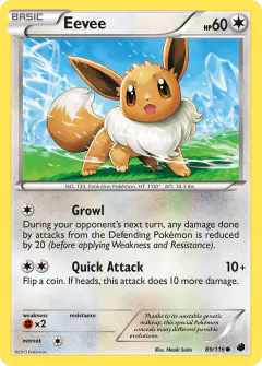 Eevee Common card from Plasma Freeze