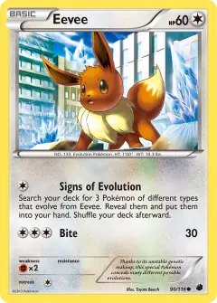 Eevee Common card from Plasma Freeze