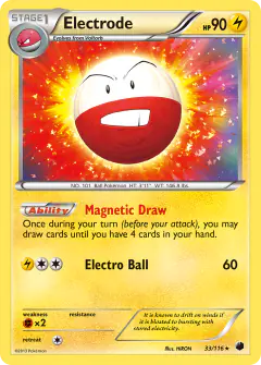 Electrode Rare Holo card from Plasma Freeze