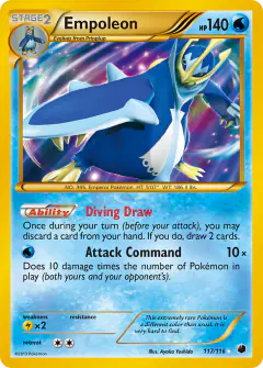 Empoleon Rare Secret card from Plasma Freeze