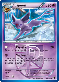 Espeon Uncommon card from Plasma Freeze