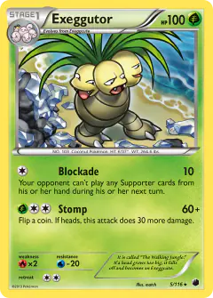 Exeggutor Rare card from Plasma Freeze