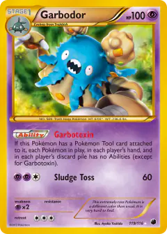 Garbodor Rare Secret card from Plasma Freeze