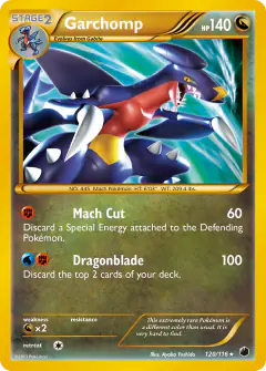 Garchomp Rare Secret card from Plasma Freeze