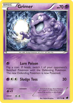 Grimer Common card from Plasma Freeze
