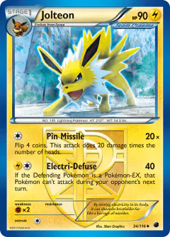 Jolteon Uncommon card from Plasma Freeze