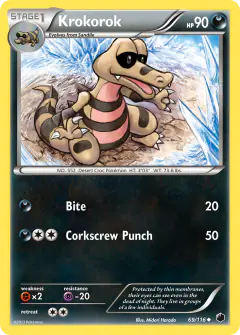 Krokorok Uncommon card from Plasma Freeze