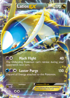 Latios-EX Rare Holo EX card from Plasma Freeze