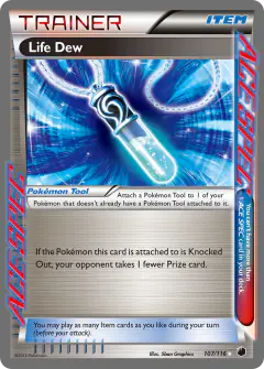 Life Dew Rare ACE card from Plasma Freeze