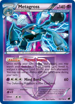 Metagross Rare Holo card from Plasma Freeze