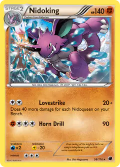 Nidoking Rare card from Plasma Freeze