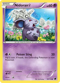 Nidoran ♀ Common card from Plasma Freeze