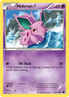 Nidoran ♂ Common card from Plasma Freeze