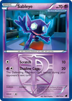 Sableye Rare card from Plasma Freeze