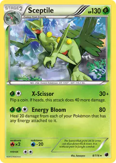 Sceptile Rare Holo card from Plasma Freeze