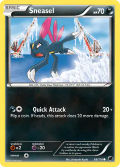 Sneasel Common card from Plasma Freeze