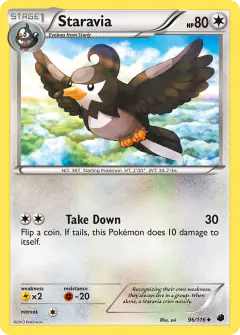 Staravia Uncommon card from Plasma Freeze