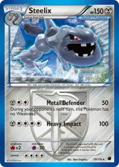 Steelix Rare card from Plasma Freeze