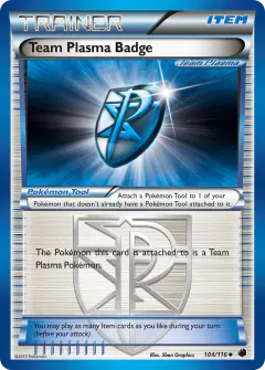 Team Plasma Badge Uncommon card from Plasma Freeze