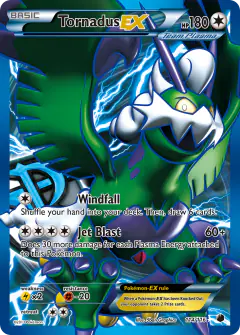 Tornadus-EX Rare Ultra card from Plasma Freeze