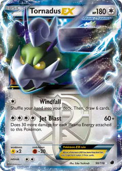 Tornadus-EX Rare Holo EX card from Plasma Freeze