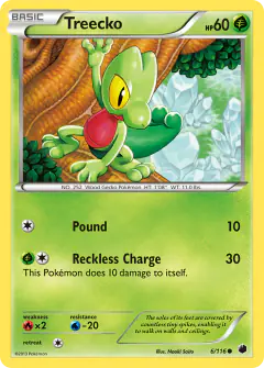 Treecko Common card from Plasma Freeze