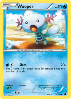 Wooper Common card from Plasma Freeze