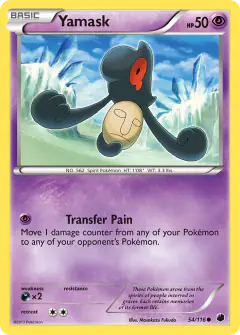 Yamask Common card from Plasma Freeze