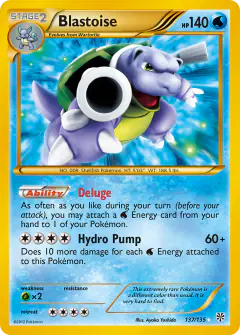 Blastoise Rare Secret card from Plasma Storm