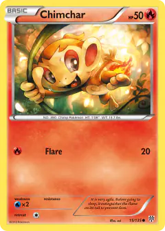 Chimchar Common card from Plasma Storm
