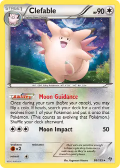 Clefable Rare card from Plasma Storm