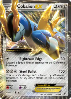 Cobalion-EX Rare Holo EX card from Plasma Storm
