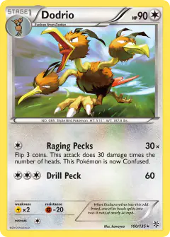 Dodrio Rare card from Plasma Storm