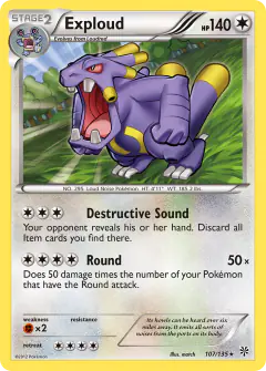 Exploud Rare card from Plasma Storm
