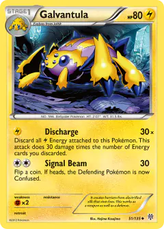 Galvantula Uncommon card from Plasma Storm