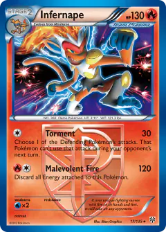 Infernape Rare Holo card from Plasma Storm