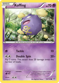 Koffing Common card from Plasma Storm