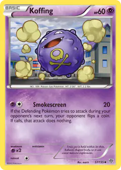 Koffing Uncommon card from Plasma Storm